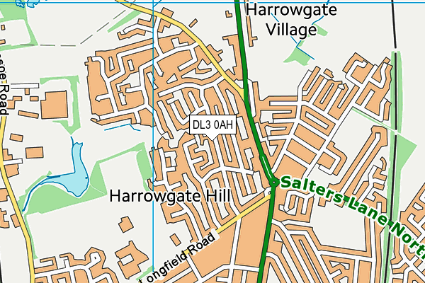 DL3 0AH map - OS VectorMap District (Ordnance Survey)