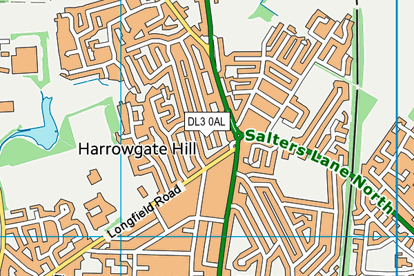 DL3 0AL map - OS VectorMap District (Ordnance Survey)