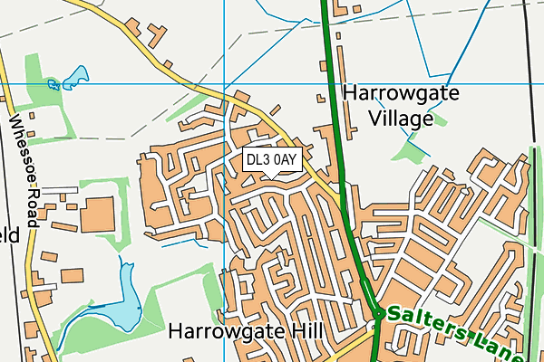 DL3 0AY map - OS VectorMap District (Ordnance Survey)