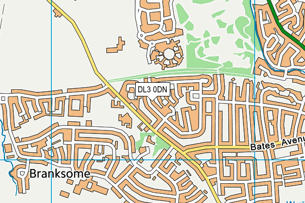 DL3 0DN map - OS VectorMap District (Ordnance Survey)