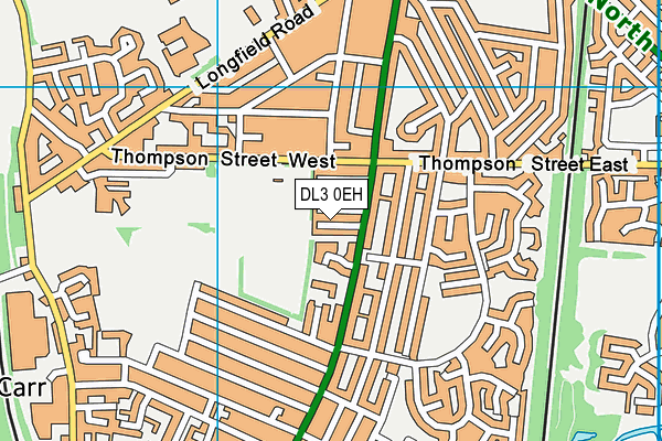 DL3 0EH map - OS VectorMap District (Ordnance Survey)