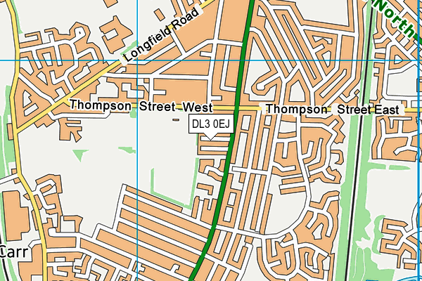 DL3 0EJ map - OS VectorMap District (Ordnance Survey)