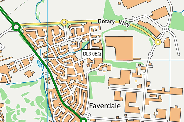 DL3 0EQ map - OS VectorMap District (Ordnance Survey)