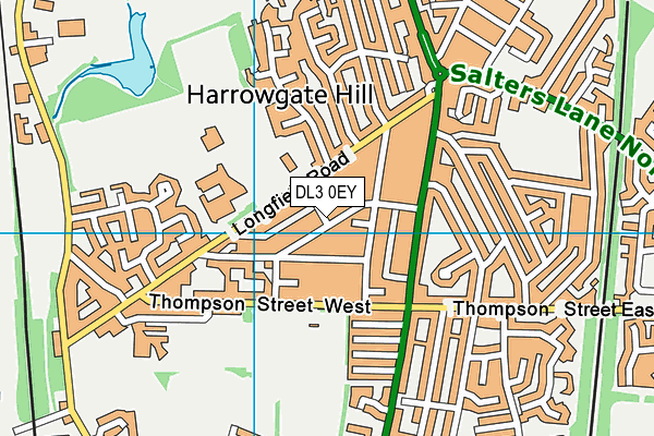 DL3 0EY map - OS VectorMap District (Ordnance Survey)