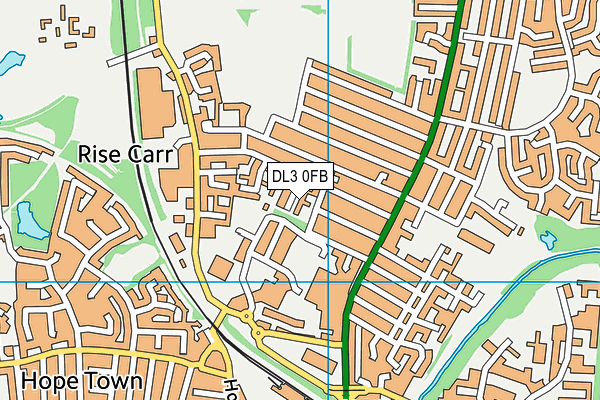 DL3 0FB map - OS VectorMap District (Ordnance Survey)