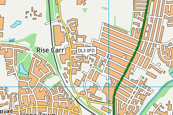 DL3 0FD map - OS VectorMap District (Ordnance Survey)