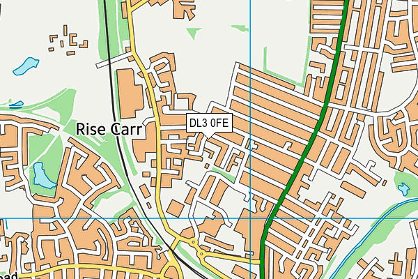 DL3 0FE map - OS VectorMap District (Ordnance Survey)