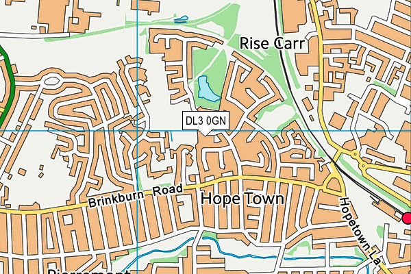 DL3 0GN map - OS VectorMap District (Ordnance Survey)