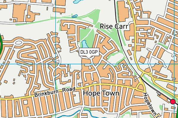 DL3 0GP map - OS VectorMap District (Ordnance Survey)