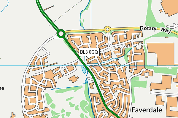 DL3 0GQ map - OS VectorMap District (Ordnance Survey)