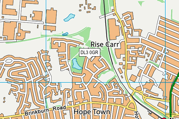 DL3 0GR map - OS VectorMap District (Ordnance Survey)