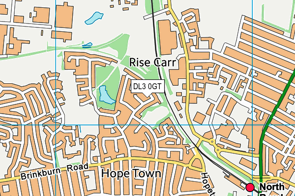 DL3 0GT map - OS VectorMap District (Ordnance Survey)