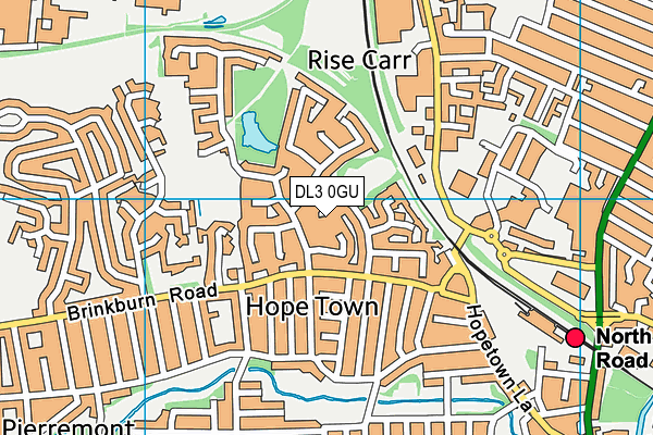 DL3 0GU map - OS VectorMap District (Ordnance Survey)