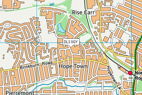 DL3 0GY map - OS VectorMap District (Ordnance Survey)