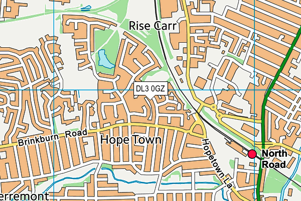 DL3 0GZ map - OS VectorMap District (Ordnance Survey)