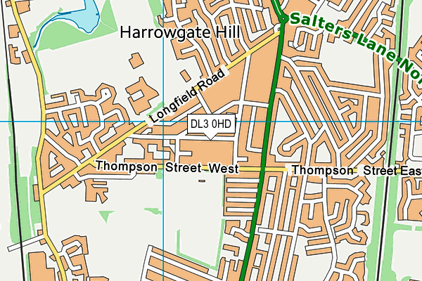 DL3 0HD map - OS VectorMap District (Ordnance Survey)