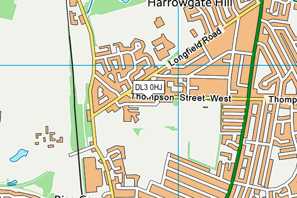 DL3 0HJ map - OS VectorMap District (Ordnance Survey)