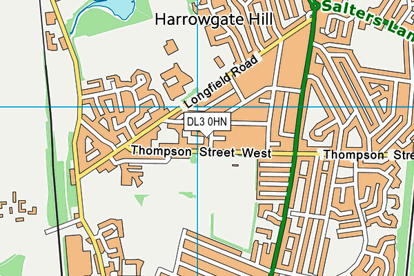 DL3 0HN map - OS VectorMap District (Ordnance Survey)