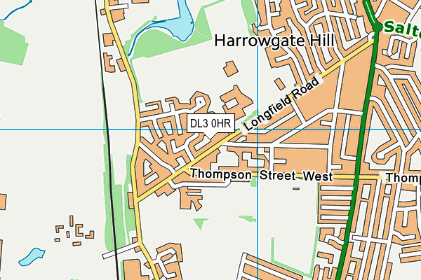 DL3 0HR map - OS VectorMap District (Ordnance Survey)