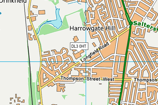 DL3 0HT map - OS VectorMap District (Ordnance Survey)