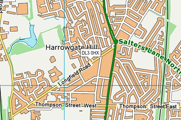DL3 0HX map - OS VectorMap District (Ordnance Survey)