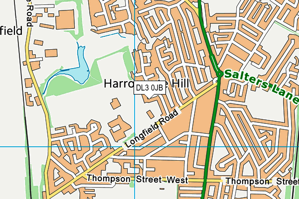 DL3 0JB map - OS VectorMap District (Ordnance Survey)