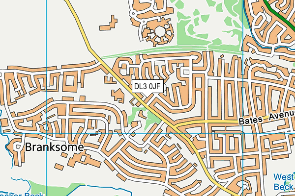 DL3 0JF map - OS VectorMap District (Ordnance Survey)
