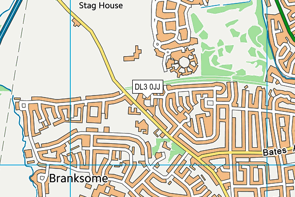 DL3 0JJ map - OS VectorMap District (Ordnance Survey)