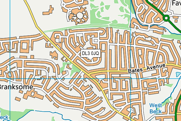 DL3 0JQ map - OS VectorMap District (Ordnance Survey)
