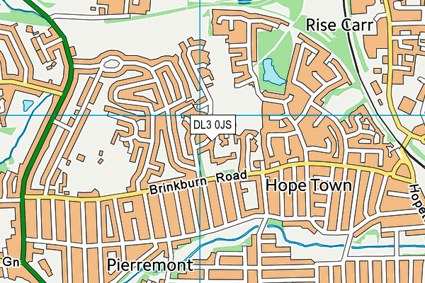 DL3 0JS map - OS VectorMap District (Ordnance Survey)