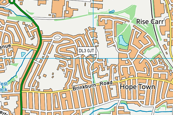 DL3 0JT map - OS VectorMap District (Ordnance Survey)