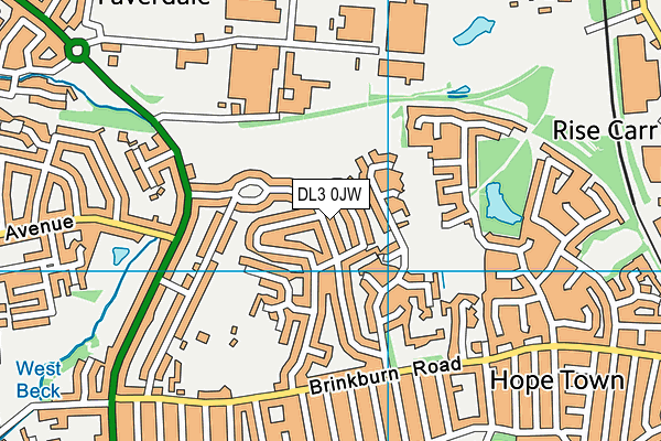 DL3 0JW map - OS VectorMap District (Ordnance Survey)