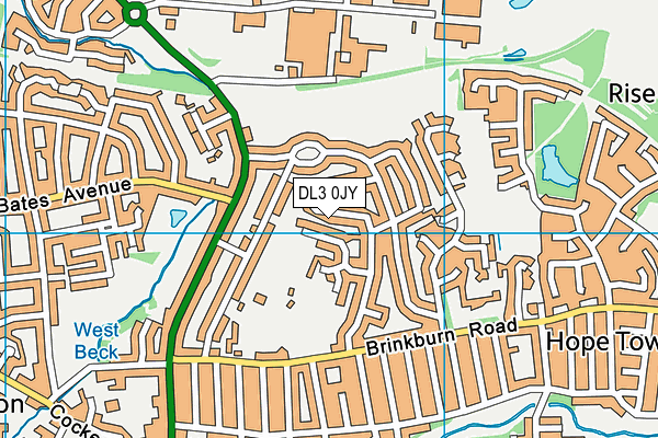 DL3 0JY map - OS VectorMap District (Ordnance Survey)
