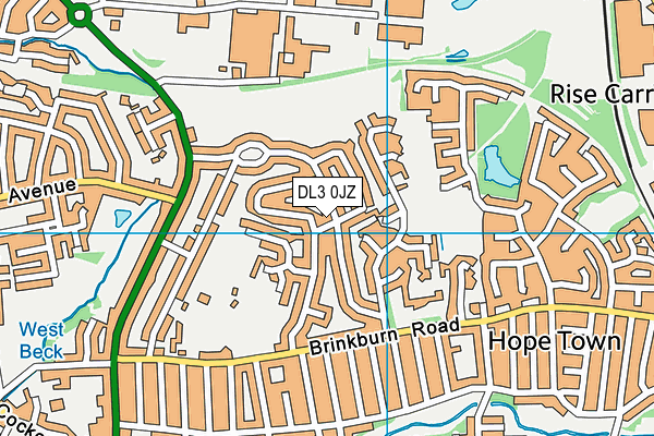 DL3 0JZ map - OS VectorMap District (Ordnance Survey)