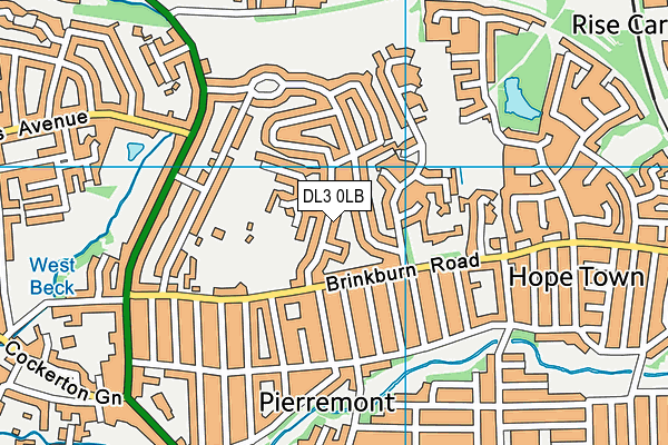 DL3 0LB map - OS VectorMap District (Ordnance Survey)