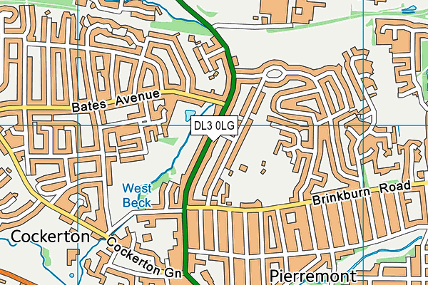 DL3 0LG map - OS VectorMap District (Ordnance Survey)