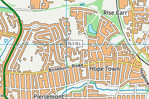 DL3 0LL map - OS VectorMap District (Ordnance Survey)