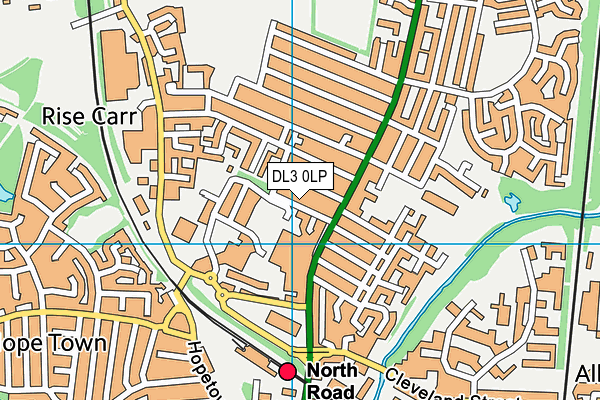 DL3 0LP map - OS VectorMap District (Ordnance Survey)