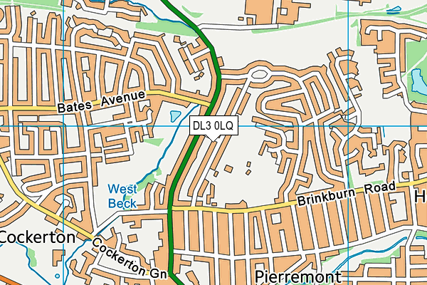 DL3 0LQ map - OS VectorMap District (Ordnance Survey)