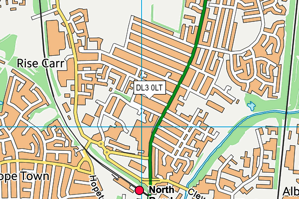 DL3 0LT map - OS VectorMap District (Ordnance Survey)