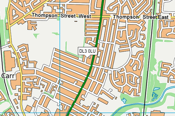 DL3 0LU map - OS VectorMap District (Ordnance Survey)