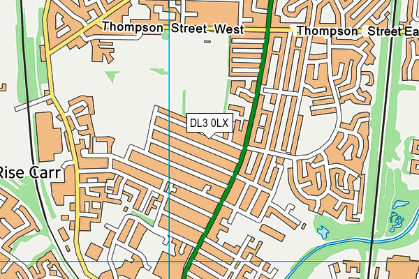DL3 0LX map - OS VectorMap District (Ordnance Survey)