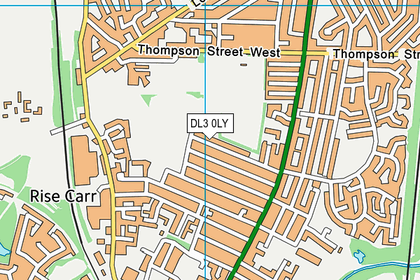 DL3 0LY map - OS VectorMap District (Ordnance Survey)