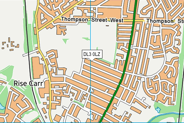 DL3 0LZ map - OS VectorMap District (Ordnance Survey)