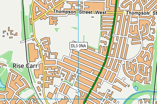 DL3 0NA map - OS VectorMap District (Ordnance Survey)