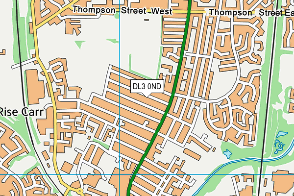 DL3 0ND map - OS VectorMap District (Ordnance Survey)