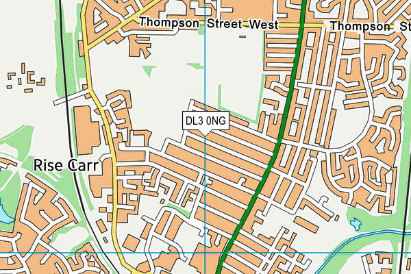 DL3 0NG map - OS VectorMap District (Ordnance Survey)