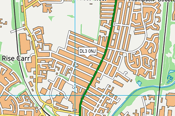 DL3 0NJ map - OS VectorMap District (Ordnance Survey)