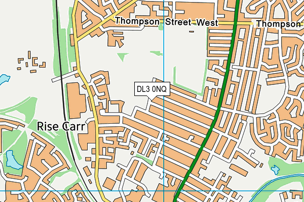 DL3 0NQ map - OS VectorMap District (Ordnance Survey)