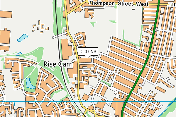 Rise Carr College map (DL3 0NS) - OS VectorMap District (Ordnance Survey)